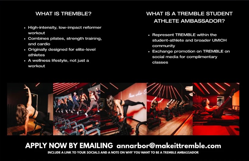 NIL and ambassador recruitment flyer, designed in Canva